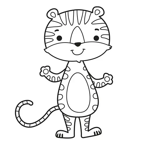 Детская раскраска для малышей "Тигр" 403457, 8 страниц - фото 2