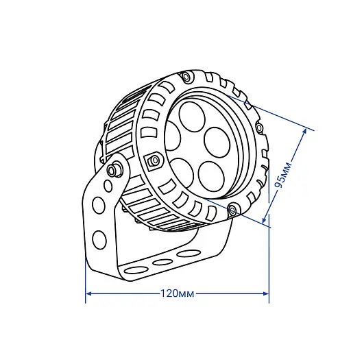 Архітектурний світлодіодний прожектор Feron LL-882 5Вт 2700K металік - фото 3