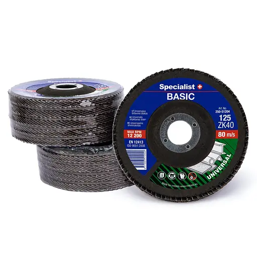 Диск шлифовальный лепестковый Specialist+ Basic 125 ZK40 (250-51204) - фото 4