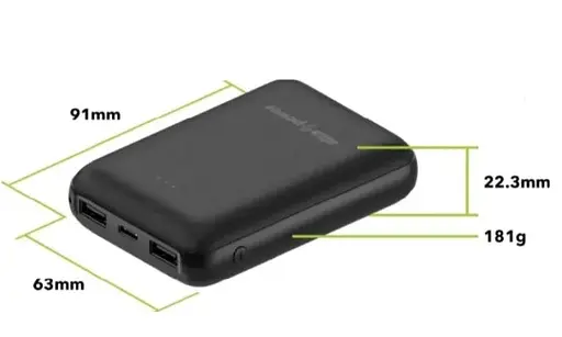 Зовнішній акумулятор AlzaPower Onyx 10000mAh (Чорний) - фото 2