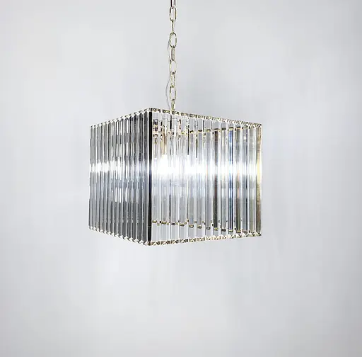 Кришталева люстра квадратної форми у золотому корпусі Line.F SA 39 B - фото 2