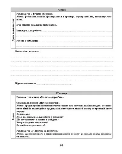 Розгорнутий календарний план. Середній вік. Квітень. Сучасна дошкільна освіта - фото 11