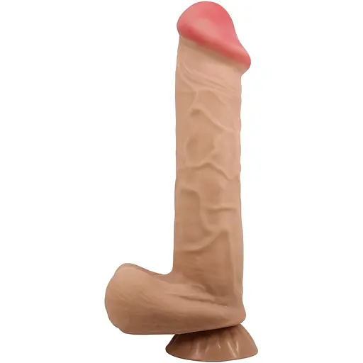 Фалоімітатор Baile Sliding Skin Bendable 10.2'' 26 см тілесний