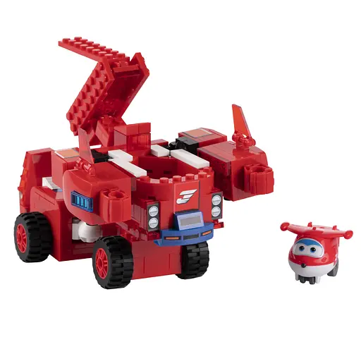 Конструктор-трансформер Super Wings Small Blocks 2-in-1 Buildable Transforming Vehicle Jett, Джетт, 293 детали (EU385005) - фото 4