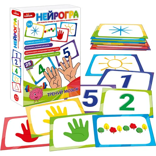 Уценка. Развивающая игра Ludum Нейроигра набор развивающих карт (МЕ5032-26) - фото 2
