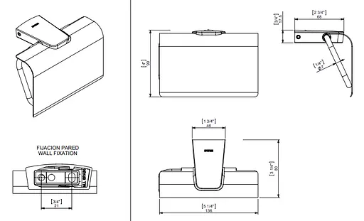 Держатель туалетной бумаги Sonia S6 Black 166473 Черный - фото 2