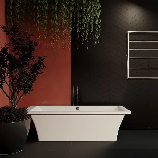 Ванна отдельностоящая глянцевая Amdcon Tytul 185x85 из литого камня TYTUL_185_HL Белый - фото 2