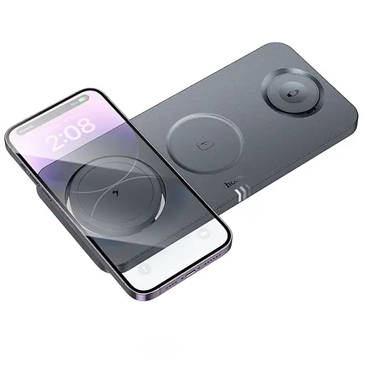 Бездротовий зарядний пристрій Hoco CQ22 3в1 магнітний - фото 4