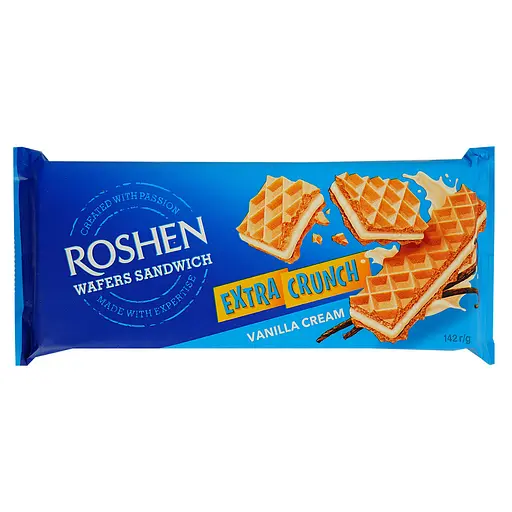 Вафли Roshen Wafers Sandw ExtraCrunch Vanilla Cream 142 г (942214)