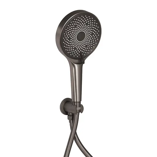 Душова система універсальна Qtap Slavonice прихованого монтажу на два споживача QTSLA113GMB45899 Gunmetal Black PVD, Шліфований чорний хром - фото 3