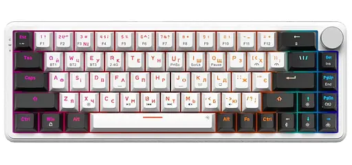 Клавіатура GamePro Asgard Valhalla 65% Compact QLAB Orange Switches (MK210W Pro) - фото 3