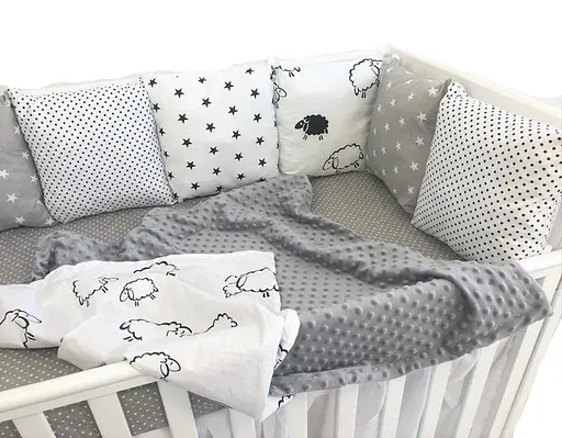 Дитячий набір Moontime у ліжечко "Зірочки чорні" - фото 3