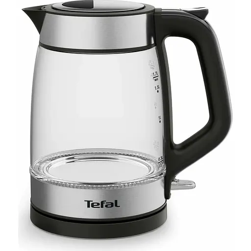 Электрочайник Tefal Glass Kettle с подсветкой черно-серебряный 1.7 л (KI605830) - фото 2