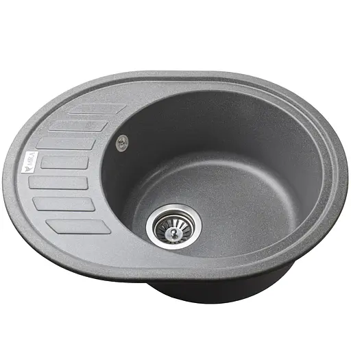 Гранітна мийка Mira ARNICA сірий для кухні стійка до подряпин і чистячих засобів 620х500 мм - фото 2