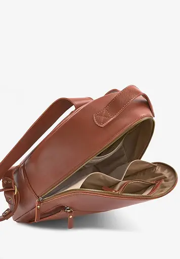 Кожаный рюкзак Groove L светло-коричневый - фото 5