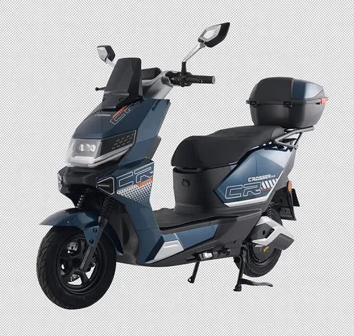Електроскутер Двомісний Crosser CR20 (2500W, Графенова батарея 72V/24Ah) Синій - фото 2