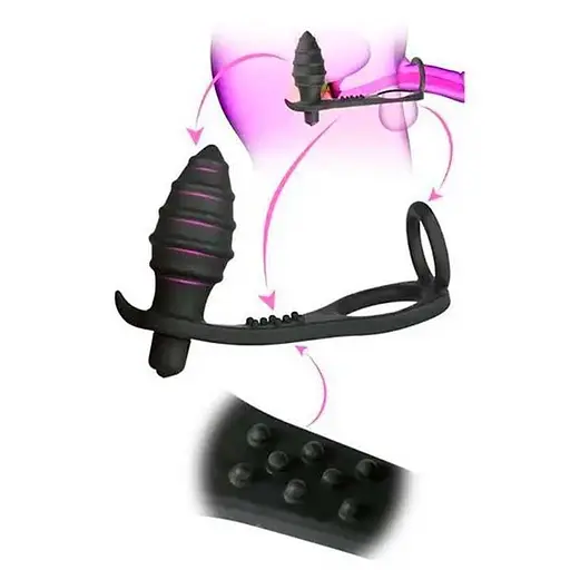 Вібромасажер для анальної стимуляції та масажу простати з 10 режимами Чорний K000696 - фото 3