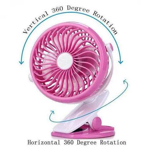 Настольный портативный мини вентилятор Mini Fan ML-F168 бытовой на аккумуляторе от USB с прищепкой - фото 5