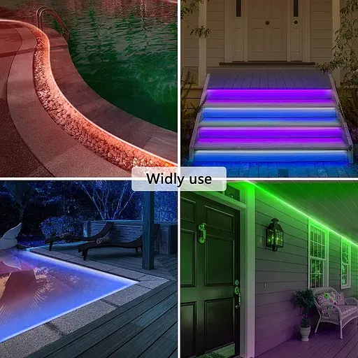 Світлодіодна стрічка Lucienstar Led Neon Rope Lights - 5M Flexible Led Neon Rope Lights Control з пультом дистанційного керування - фото 2