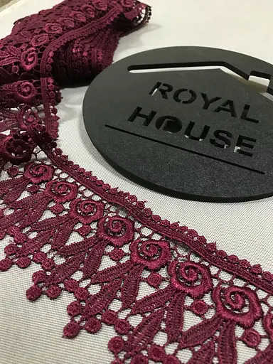 Мереживо Троянда бордове - фото 1