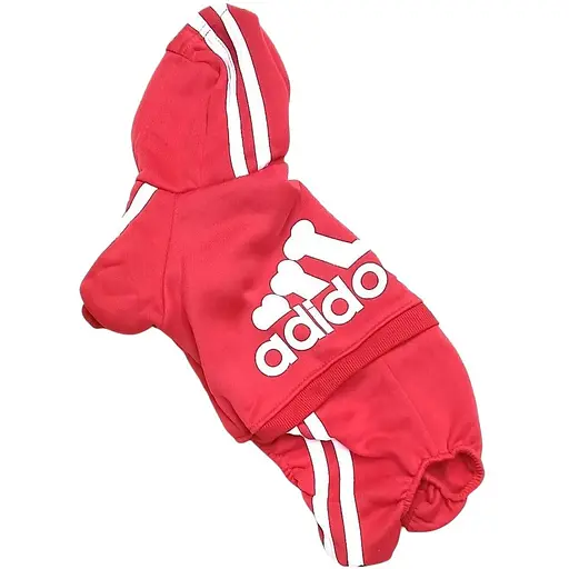 Костюм для животных Ginger ХХL Adidog спорт красный Д-45 см ОГ-55 см 6-7.5 кг
