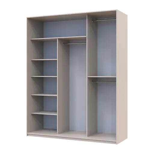 Шафа купе Doros Сіті Лайт Кашемір 3 Дзеркала 180х60х225 (80736374) - фото 5