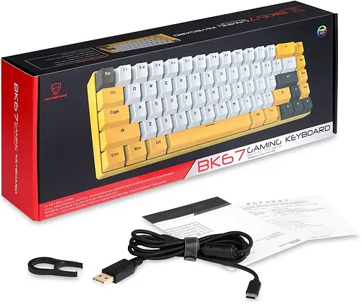 Клавиатура Motospeed BK67 Longhua Blue Yellow (mtbk67ymb) - фото 6