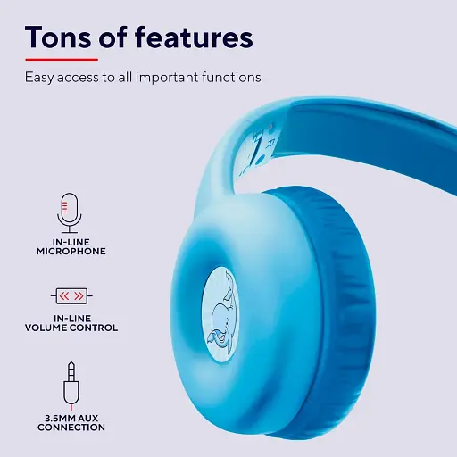 Навушники Trust Nouna Headphones mini-jack Mic сині - фото 3