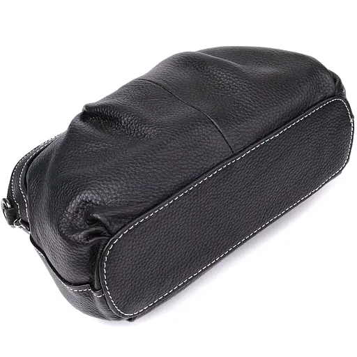 Жіноча сумка з м'якої натуральної шкіри з акцентом на драпірування Vintage 23х15х7 см 000315878 - фото 5