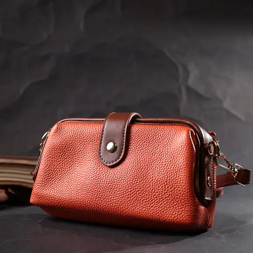 Клатч Vintage с защелкой из натуральной кожи 19.5х10х5.5 см sum0029012 - фото 9