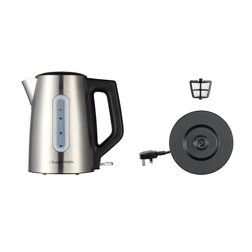 Russell Hobbs Электрочайник Heaton, 1.7л, нержавеющая сталь, серебристо-черный - фото 6