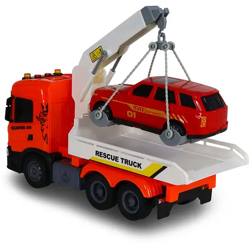 Автомобиль TechnoDrive Big Truck Эвакуатор Scania с машиной (6408KS) - фото 4