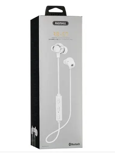 Спортивні вакуумні Bluetooth навушники гарнітура Remax RB-S7 Білі - фото 4