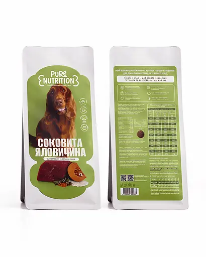 Cухий корм Pure Nutrition для собак середніх та великих порід з яловичиною 1кг - фото 2