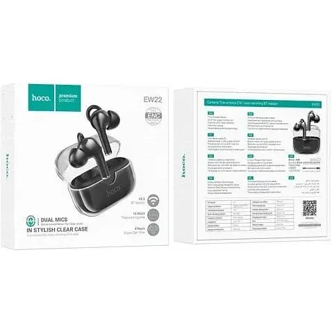 Навушники Hoco EW22 Cantante True Wireless ENC Noise Cancelling BT Headset чорні - фото 5