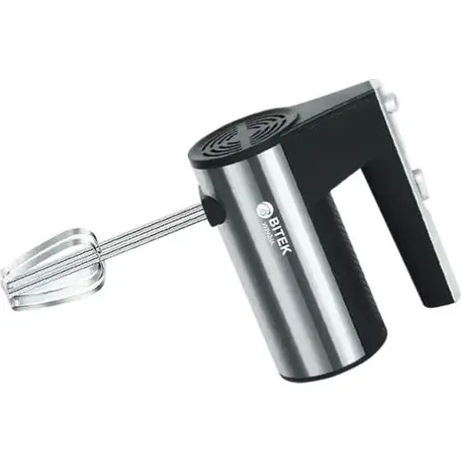 Ручний міксер Bitek BT 6211 із насадками для замішування тест 7 швидкостей 250 Вт Чорний із сірим - фото 1