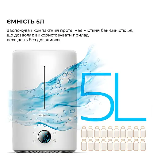 Зволожувач повітря з УФ-лампою Deerma 5L DEM-F628S - фото 6