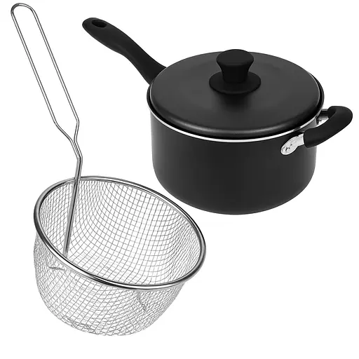 Кастрюля з ситом для макарон та пельменів з індукційним дном 4 л
