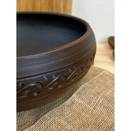 Пловница 7 л керамическая (глиняная) резная Декор - фото 3