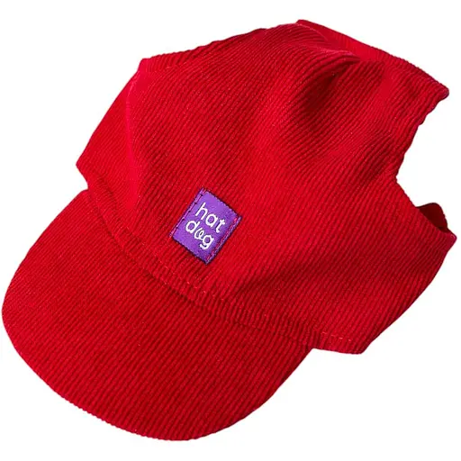Кепка Hat-Dog 5/XL вельвет червона з регульованою затяжкою 558