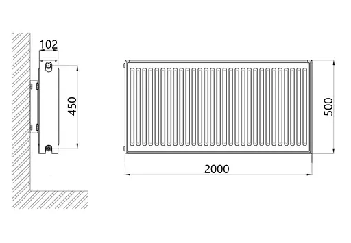 Радіатор сталевий Thermo Alliance IMAS 22 тип 500x2000 мм нижнє підключення (TAI225002000V) - фото 2