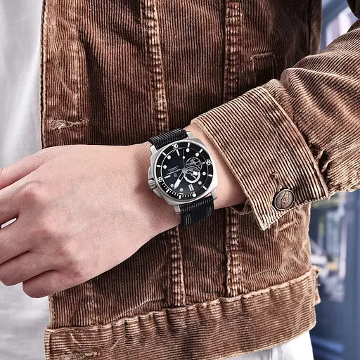 Наручний годинник чоловічий PD-1736 Silver-Black Pagani Design acs0031182 - фото 4