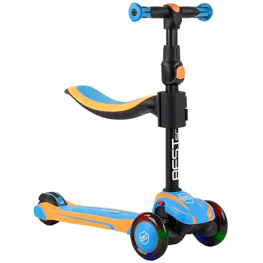 Самокат дитячий Best Scooter 27х58 см Жовто-блакитний 000254887