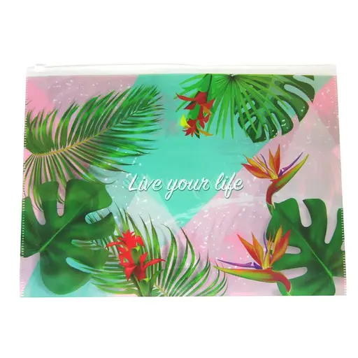 Папка на zip lock А4, 170 микрон, 32.6x23.2 см, серия Life, 12 шт. в упаковке