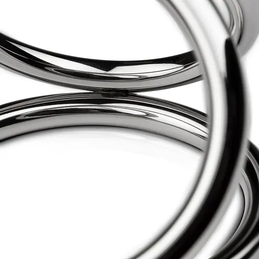 Потрійне ерекційне кільце Sinner Gear Unbendable Triad Chamber Metal Cock and Ball Ring Large - фото 2