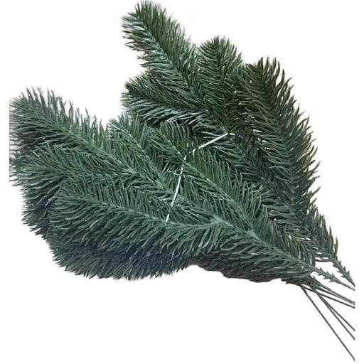 Декоративная ветка 34см Искусственные материалы для декора и флористики 200 шт Зеленая - фото 1