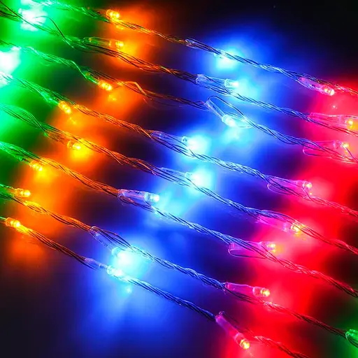 Гірлянда різдвяна Водоспад 3х1.5м на 320 світлодіодів LED гірлянда для прикраси будинків від мережі Різнокольорова - фото 3