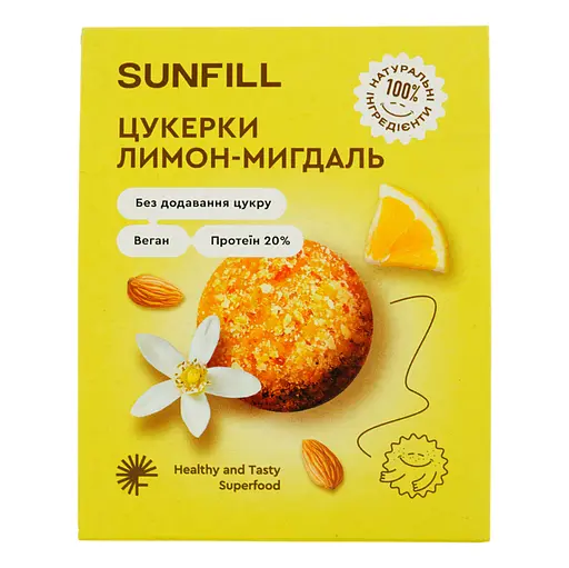 Конфеты Sunfill Лимон-миндаль с протеином 73 г - фото 2
