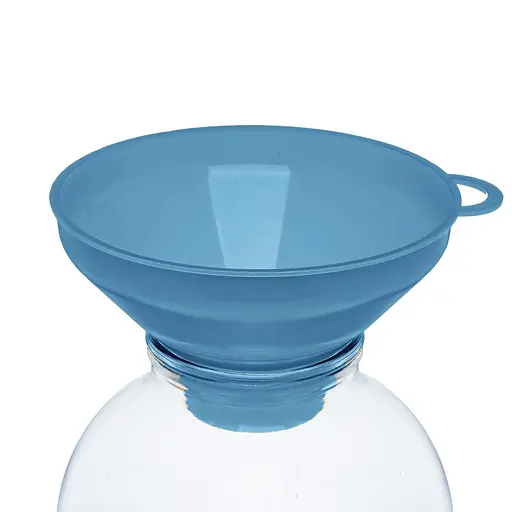 Воронка (лейка) Ø 15,5 см пластиковая с широким горлом на банку, Kitchette Голубой 85153 - фото 2