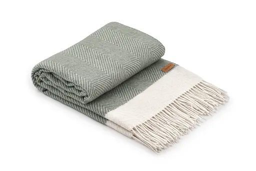 Плед Ardesto Leonardo Bianco 140x200 см 100% шерсть зеленый (ART0504LB) - фото 5